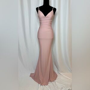 La Femme Blush Maxi Dress